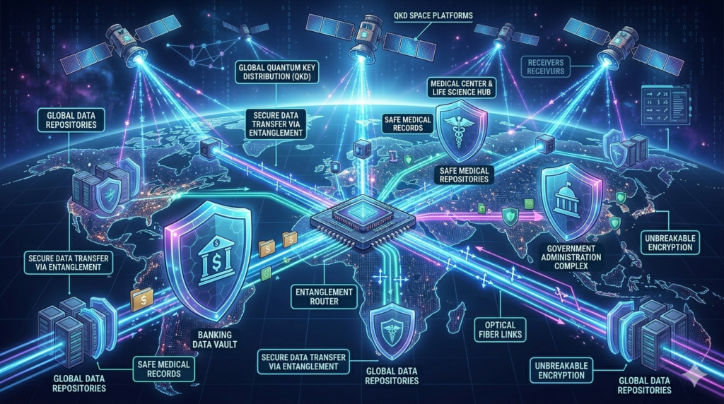 real life application of quantum cryptography