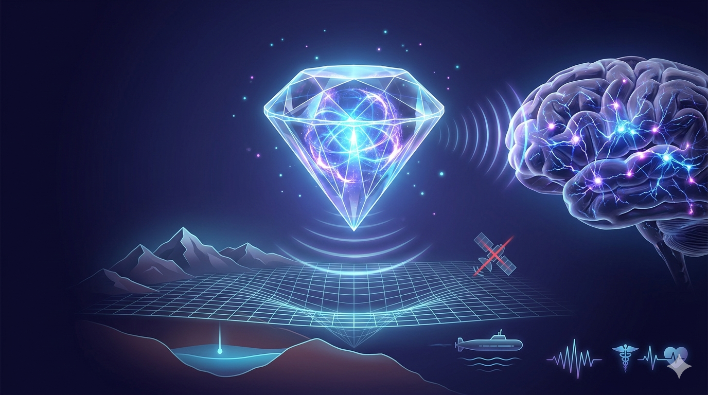 Quantum sensor detecting brain waves and gravity changes - real life applications of quantum physics